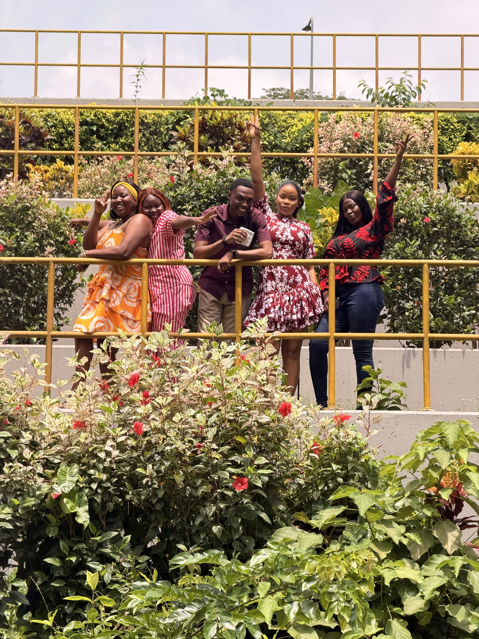 Univasa team celebrating outdoors